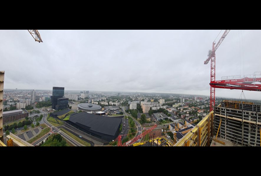 2023.07.28 - Panorama zachodnia - widok z 31 piętra budynku B